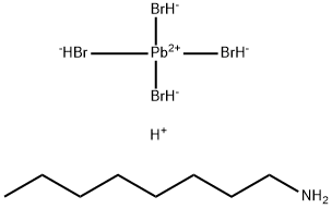 Plumbate(2-), tetrabromo-, (T-4)-, hydrogen, compd. with 1-octanamine (1:2:2) Struktur