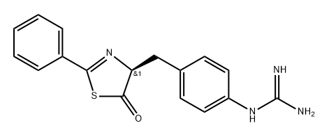 4-Guanidinophenylalanine-2-phenyl-5-thiazolone Struktur