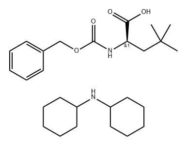 D-Leucine, 4-methyl-N-[(phenylmethoxy)carbonyl]-, compd. with N-cyclohexylcyclohexanamine (1:1) (9CI) Struktur