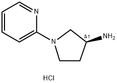 3-Pyrrolidinamine, 1-(2-pyridinyl)-, hydrochloride (1:2), (3S)- Struktur