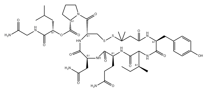 oxytocin, (1-desaminopenicillamine, 8-alpha-hydroxyisocaproic acid)- Struktur