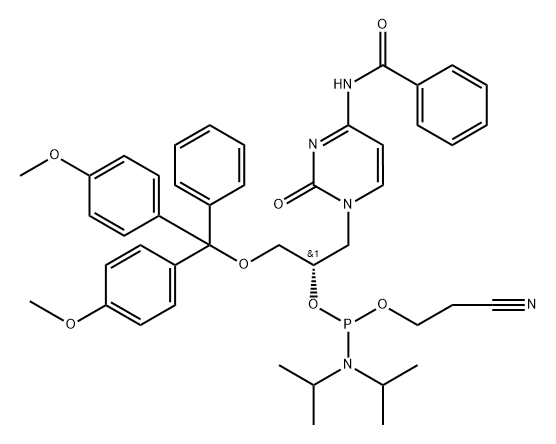 (S)-GNA-C(Bz)-phosphoramidite Struktur