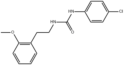 1-(4-chlorophenyl)-3-(2-methoxyphenethyl)urea Struktur