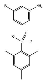 1-amino-3-fluoropyridin-1-ium 2,4,6-trimethylbenzenesulfonate Struktur