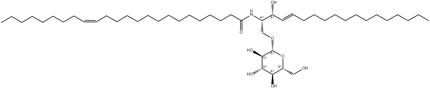 D-glucosyl-1-1'-N-nervonoyl-D-erythro-sphingosine Struktur