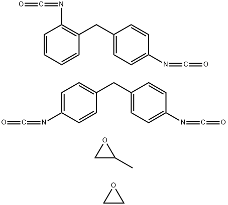 Oxirane, methyl-, polymer with 1-isocyanato-2-(4-isocyanatophenyl)methylbenzene, 1,1-methylenebis4-isocyanatobenzene and oxirane Struktur