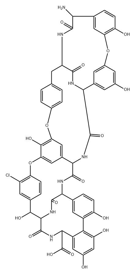 Ristomycin A aglycone, 31-chloro-7-demethyl-64-O-demethyl-19-deoxy- (9CI) Struktur