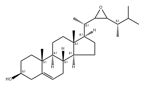 (24S)-22,23-Epoxyergost-5-en-3β-ol Struktur