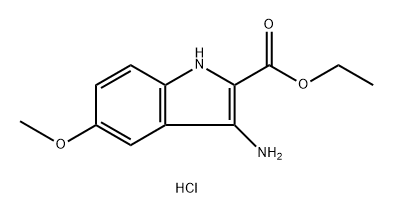 1H-Indole-2-carboxylic acid, 3-amino-5-methoxy-, ethyl ester, hydrochloride (1:1)