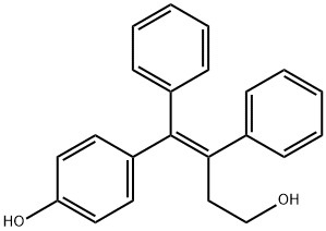 Benzenepropanol, γ-[(4-hydroxyphenyl)phenylmethylene]-, (E)- (9CI) Struktur