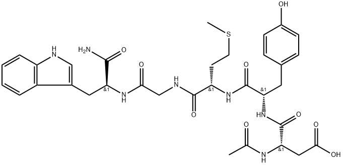 cholecystokinin N-acetyl fragment 26-30 amide,non-sulfated Struktur