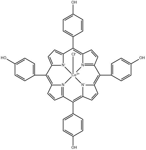 Co(III) meso-Tetra (4-hydroxyphenyl) Porphine Chloride Struktur