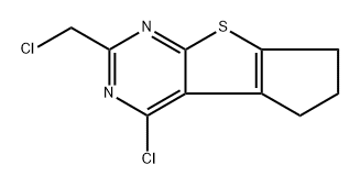 12-chloro-10-(chloromethyl)-7-thia-9,11-diazatricyclo[6.4.0.0^{2,6}]dodeca-1(8),2(6),9,11-tetraene Struktur