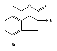 ethyl 2-amino-4-bromo-2,3-dihydro-1H-indene-2-carboxylate Struktur