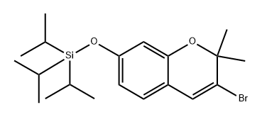 (3-Bromo-2,2-dimethyl-2H-chromen-7-yloxy)-triisopropyl-silane Struktur