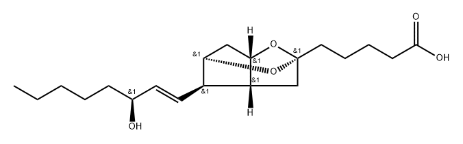 5-((2R,3aR,4R,5R,6aS)-4-((S,E)-3-Hydroxyoct-1-en-1-yl)hexahydro-2H-2,5-epoxycyclopenta[b]furan-2-yl)pentanoic acid Struktur