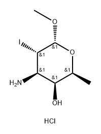 α-L-Galactopyranoside, methyl 3-amino-2,3,6-trideoxy-2-iodo-, hydrochloride (1:1) Struktur