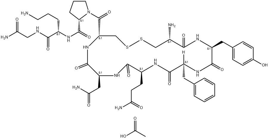 Ornipressin Acetate Struktur