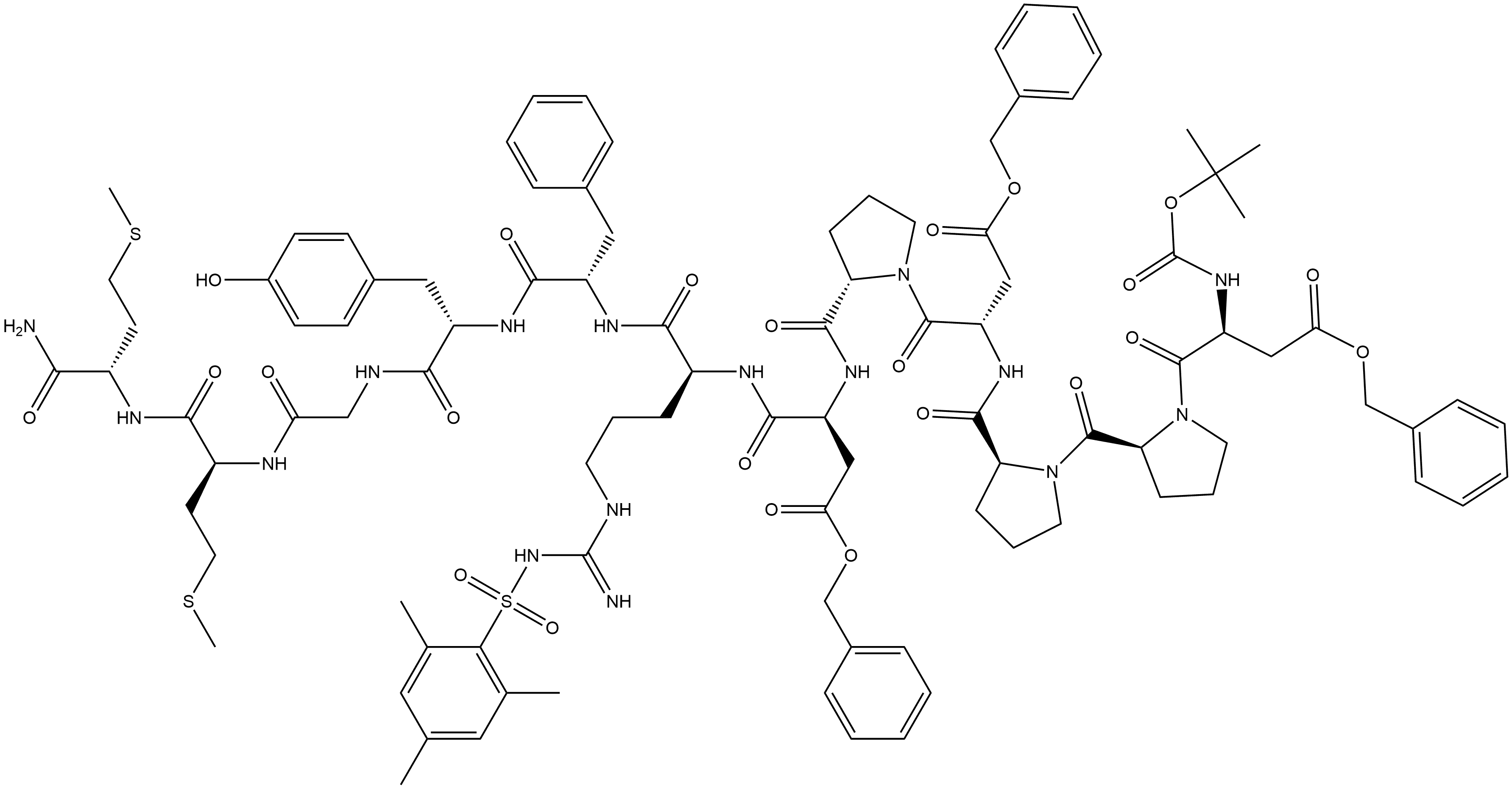 Hylambatin, N-[(1,1-dimethylethoxy)carbonyl]-7-[N5-[imino[[(2,4,6-trimethylphenyl)sulfonyl]amino]methyl]-L-ornithine]-, tris(phenylmethyl) ester (9CI)