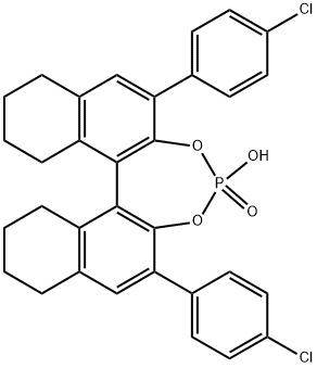 R-4-oxide-2,6-bis(4-chlorophenyl)-8,9,10,11,12,13,14,15-octahydro-4-hydroxy-Dinaphtho[2,1-d:1',2'-f][1,3,2]dioxaphosphepin Struktur