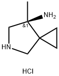 5-Azaspiro[2.4]heptan-7-amine, 7-methyl-, hydrochloride (1:2), (7S)- Struktur