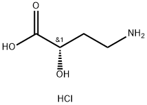 Butanoic acid, 4-amino-2-hydroxy-, hydrochloride (1:1), (2S)- Struktur