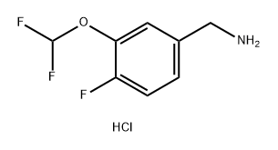 Benzenemethanamine, 3-(difluoromethoxy)-4-fluoro-, hydrochloride (1:1) Struktur