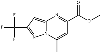 methyl 7-methyl-2-(trifluoromethyl)pyrazolo[1,5-a]pyrimidine-5-carboxylate Struktur