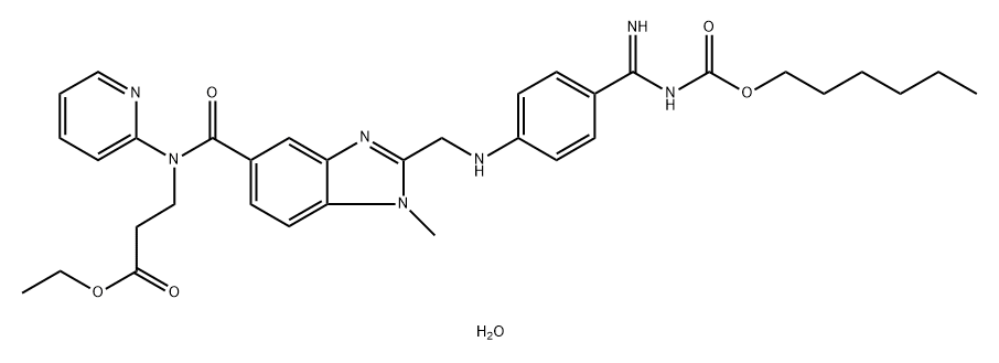 Dabigatran etexilate tetrahydrate Struktur