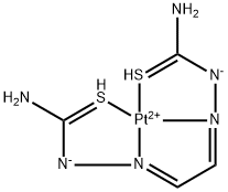 glyoxal bis(thiosemicarbazone)-platinum complex Struktur