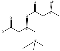 1-Propanaminium, 3-carboxy-2-[(3R)-3-hydroxy-1-oxobutoxy]-N,N,N-trimethyl-, inner salt, (2R)- Struktur