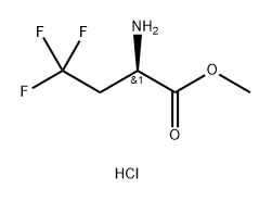 Butanoic acid, 2-amino-4,4,4-trifluoro-, methyl ester, hydrochloride (1:1), (2R)- Struktur