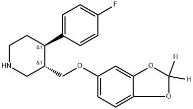 Piperidine, 3-[(1,3-benzodioxol-5-yl-2,2-d2-oxy)methyl]-4-(4-fluorophenyl)-, (3S,4R)- Struktur