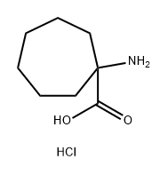 Cycloheptanecarboxylic acid, 1-amino-, hydrochloride (1:1) Struktur