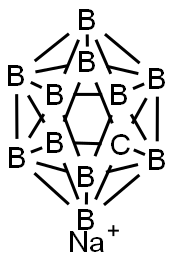 1-Carbadodecaborate(1-), dodecahydro-, sodium (1:1) Struktur