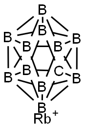 Rubidium carbadodecaborate Struktur