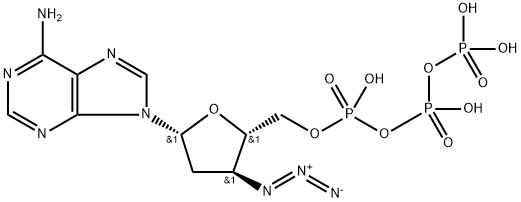 Adenosine 5'-(tetrahydrogen triphosphate), 3'-azido-2',3'-dideoxy- Structure