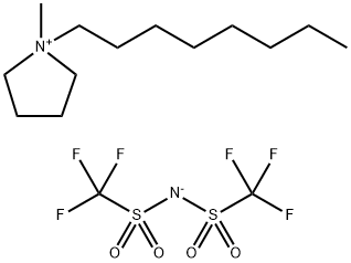 1-Methyl-1-n-octylpyrrolidinium Bis(trifluoromethanesulfonyl)imide Struktur