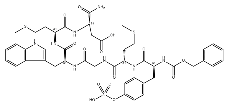 cholecystokinin (27-32) amide, benzoyloxycarbonyl- Struktur