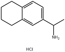 1-(5,6,7,8-tetrahydronaphthalen-2-yl)ethan-1-amine hydrochloride Struktur