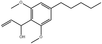 Benzenemethanol, α-ethenyl-2,6-dimethoxy-4-pentyl- Struktur