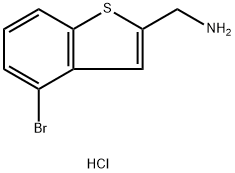 Benzo[b]thiophene-2-methanamine, 4-bromo-, hydrochloride (1:1) Struktur