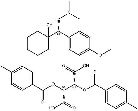 S-Venlafaxine-di-p-toluoyl-L-tartrate Salt (2:1) Struktur