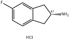 (R)-5-fluoro-2,3-dihydro-1H-inden-2-amine hydrochloride Struktur