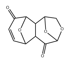 1,4:6,10-Diepoxy-2H-cycloheptdoxepin-5,9(1H,4H)-dione, 5a,6,10,10a-tetrahydro-, (1.alpha.,4.alpha.,5a.alpha.,6.alpha.,10.alpha.,10a.alpha.)- Struktur