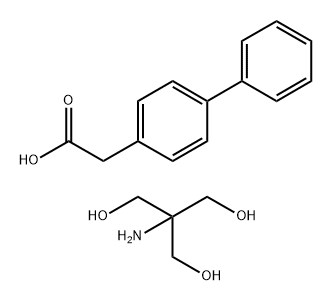 [1,1'-Biphenyl]-4-acetic acid, compd. with 2-amino-2-(hydroxymethyl)-1,3-propanediol (1:1) Struktur