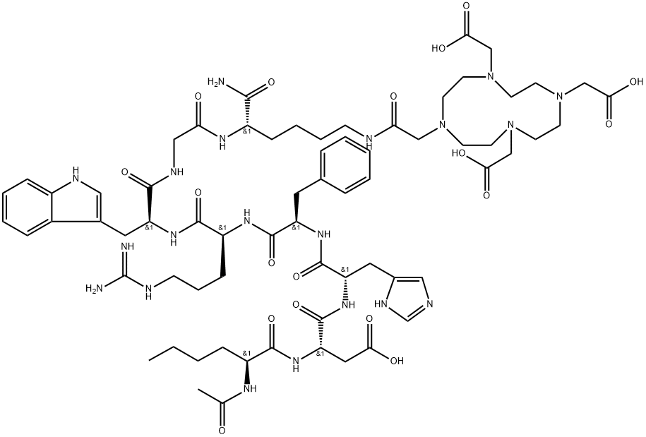 DOTA-NAPamide trifluoroacetate Struktur