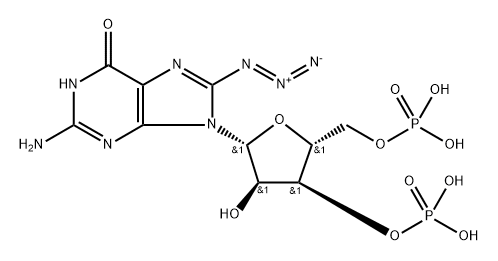 8-azidoguanosine-3',5'-diphosphate Struktur