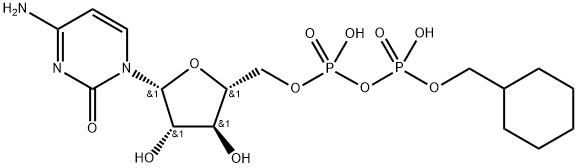 P(1)-(1-cyclohexylmethyl)-P(2)-(1-beta-arabinofuranosylcytosin-5'-yl)pyrophosphate Struktur