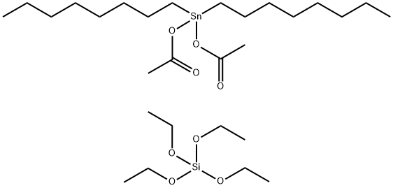 Silicic acid (H4SiO4), tetraethyl ester, reaction products with bis(acetyloxy)dioctylstannane Struktur